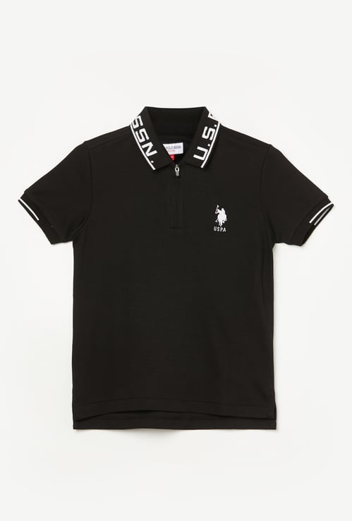 US POLO ASSN KIDS Boys Solid Polo T-shirt