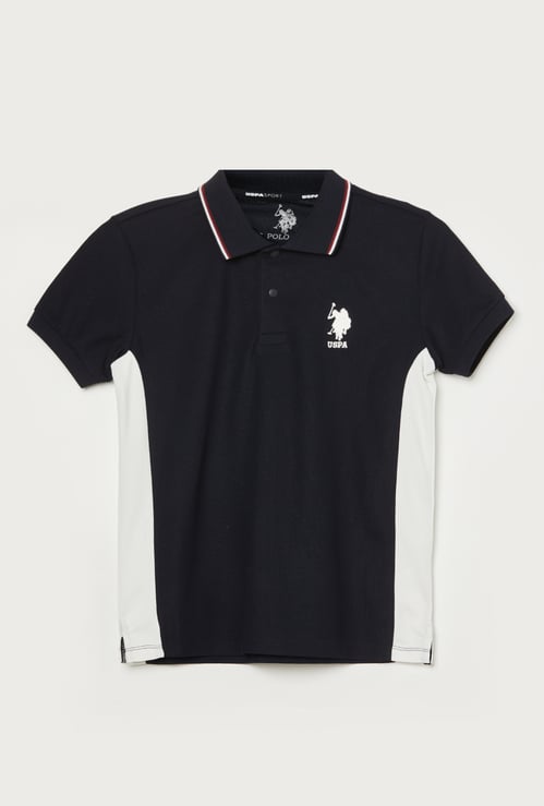 US POLO ASSN KIDS Boys Colourblocked Polo T-shirt