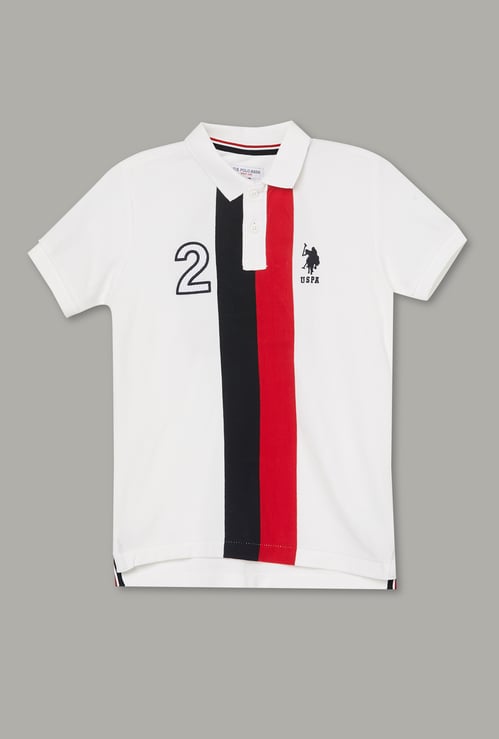 US POLO ASSN KIDS Boys Striped Polo T-shirt