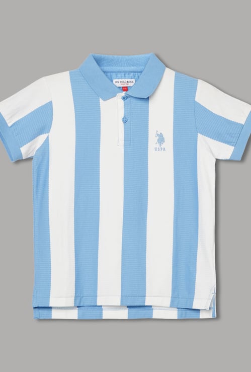US POLO ASSN KIDS Boys Striped Polo T-shirt