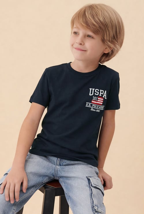 US POLO ASSN KIDS Boys Brand Embroidered T-Shirt