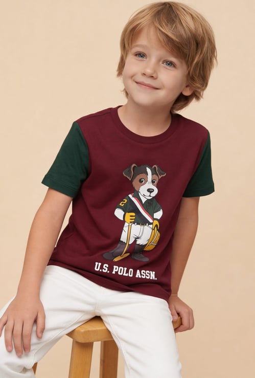 US POLO ASSN KIDS Boys Graphic Print T-shirt