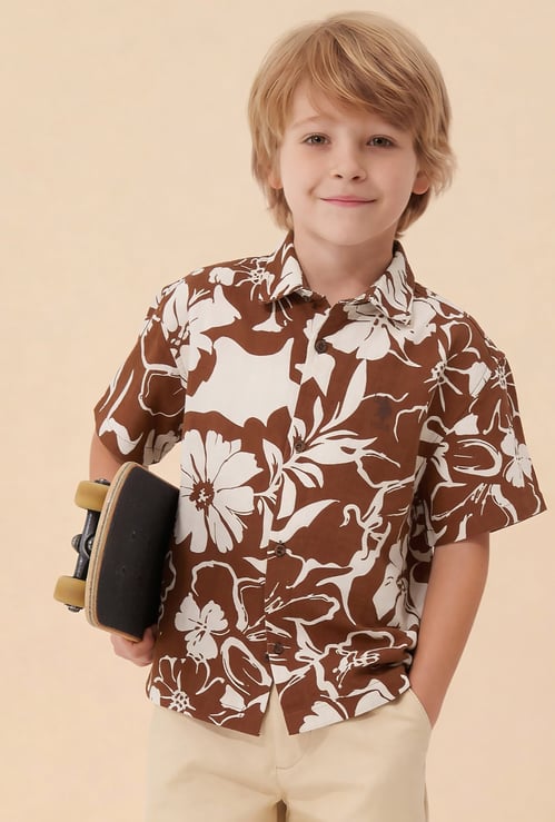 US POLO ASSN KIDS Floral Print Shirt