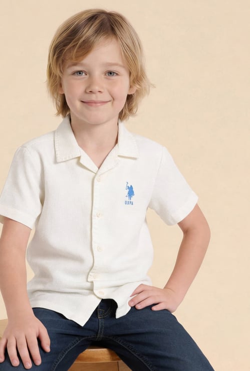 US POLO ASSN KIDS Textured Shirt