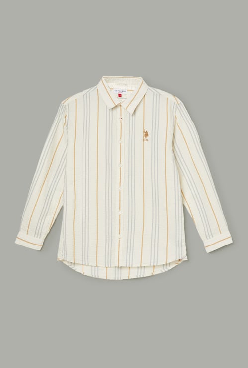 US POLO ASSN KIDS Striped Full Sleeves Shirt
