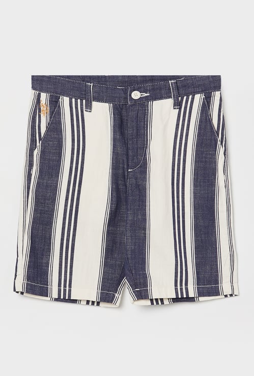 US POLO ASSN KIDS Boys Striped Regular Shorts