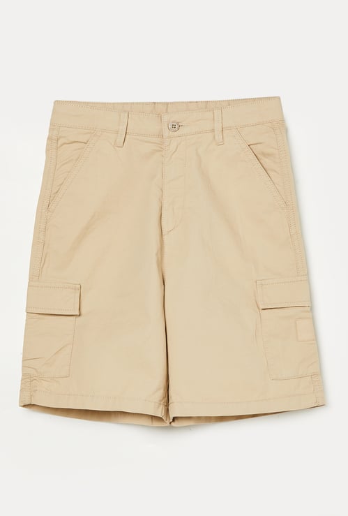US POLO ASSN KIDS Boys Solid Cargo Shorts