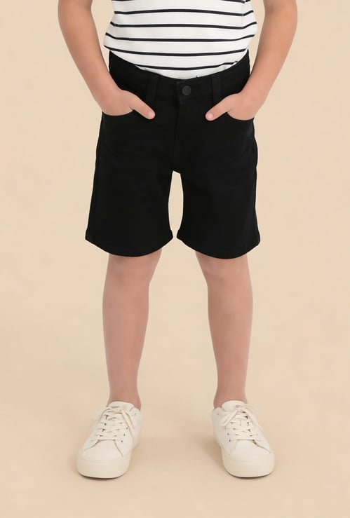 US POLO ASSN KIDS Solid Denim Shorts