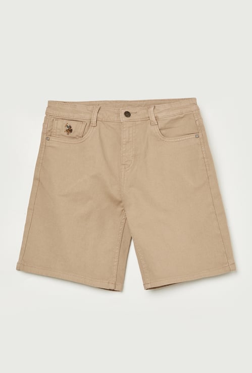 US POLO ASSN KIDS Boys Solid Regular Shorts