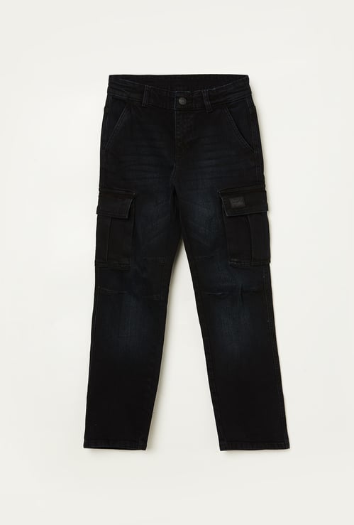 US POLO ASSN KIDS Boys Comfort Fit Cargo Jeans