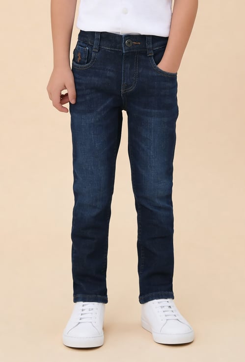 US POLO ASSN KIDS Boys Medium Wash Slim Fit Jeans