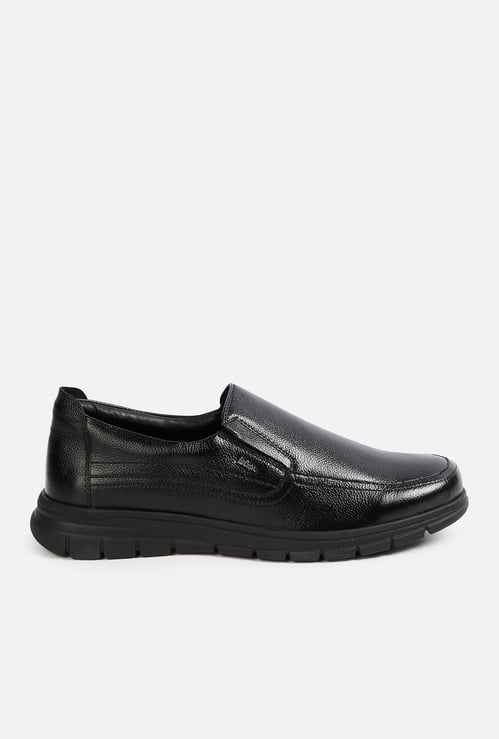 LEE COOPER Textured Leather Slip-On Shoes
