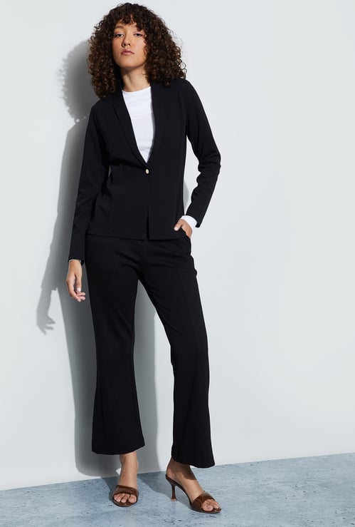 CODE Solid Bootcut Trousers