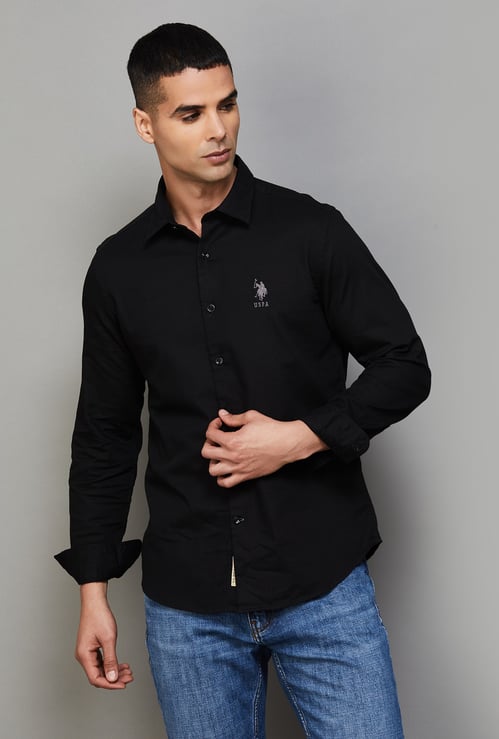 US POLO ASSN Solid Regular Fit Shirt