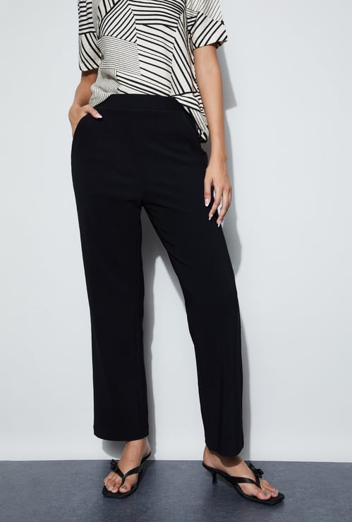 CODE Elasticated Full Length Trousers