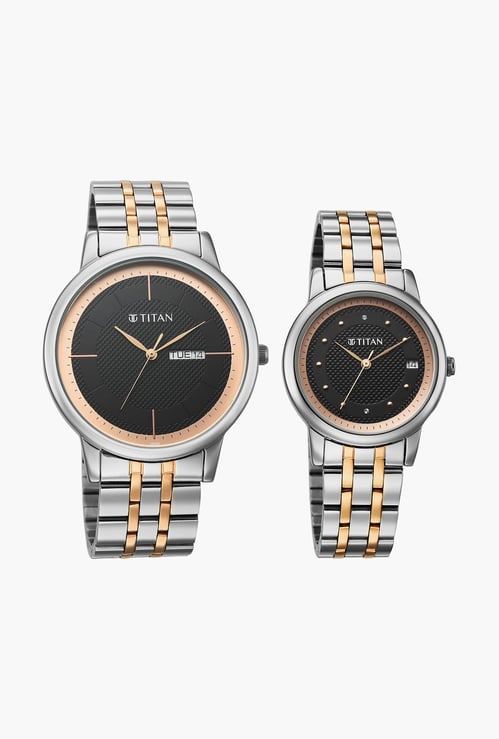 TITAN Bandhan Eternal Couple Analog Watch Set - 19672967KM01