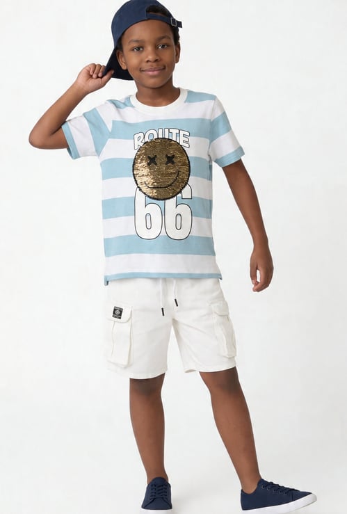 FAME FOREVER Boys Sequinned T-shirt