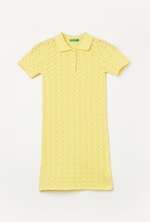 UNITED COLORS OF BENETTON Girls Textured Shirt Dress
