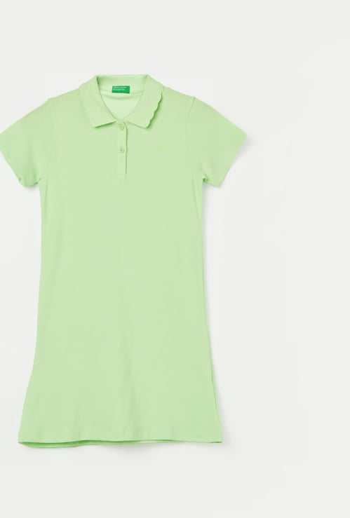 UNITED COLORS OF BENETTON Girls Textured T-shirt Dress
