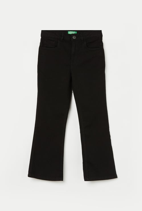 UNITED COLORS OF BENETTON Girls Solid Bootcut Jeans