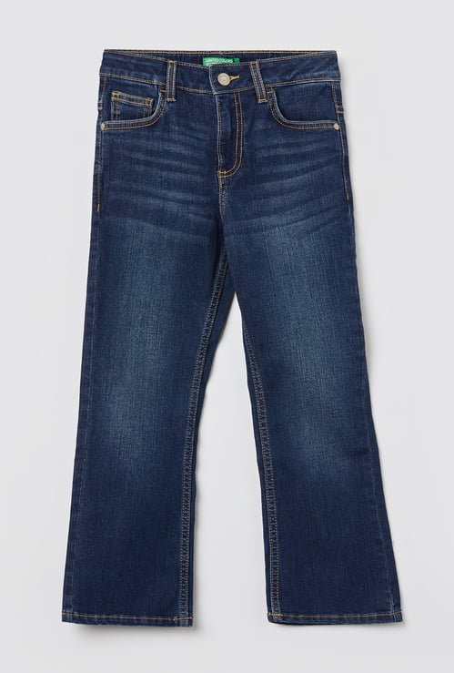 UNITED COLORS OF BENETTON Girls Washed Bootcut Jeans