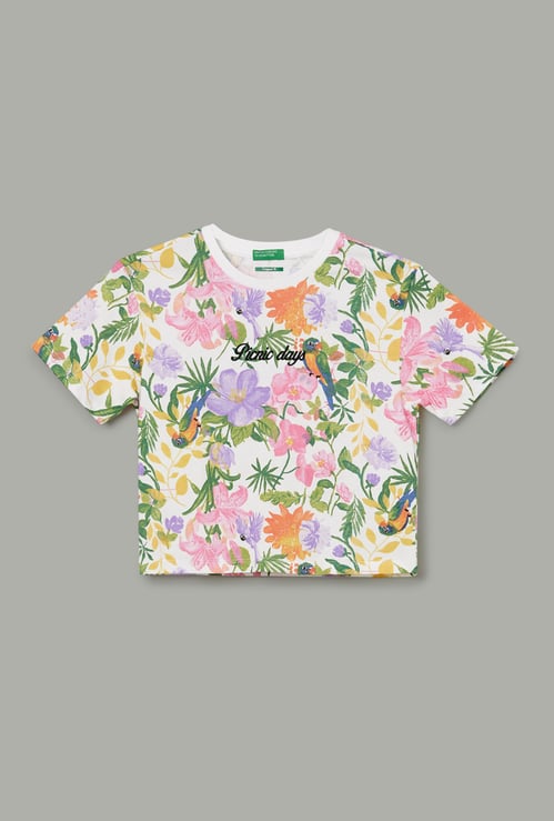 UNITED COLORS OF BENETTON Girls Printed Crop Top