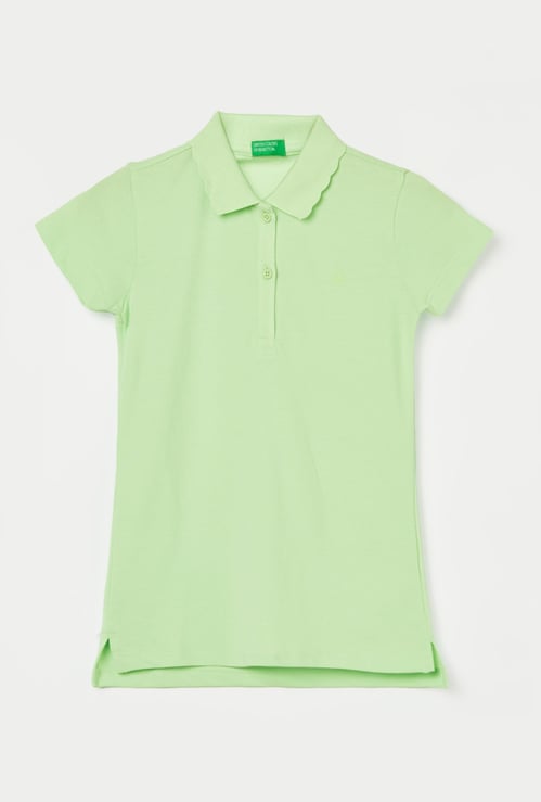 UNITED COLORS OF BENETTON Girls Knitted Polo T-shirt