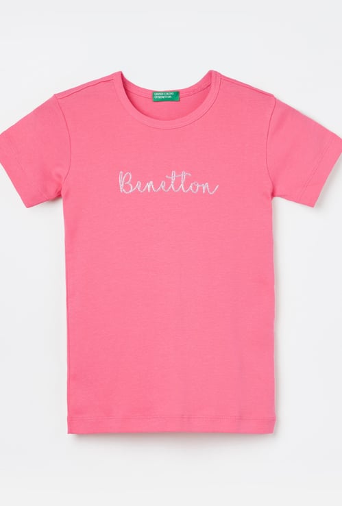 UNITED COLORS OF BENETTON Girls Glitter T-shirt