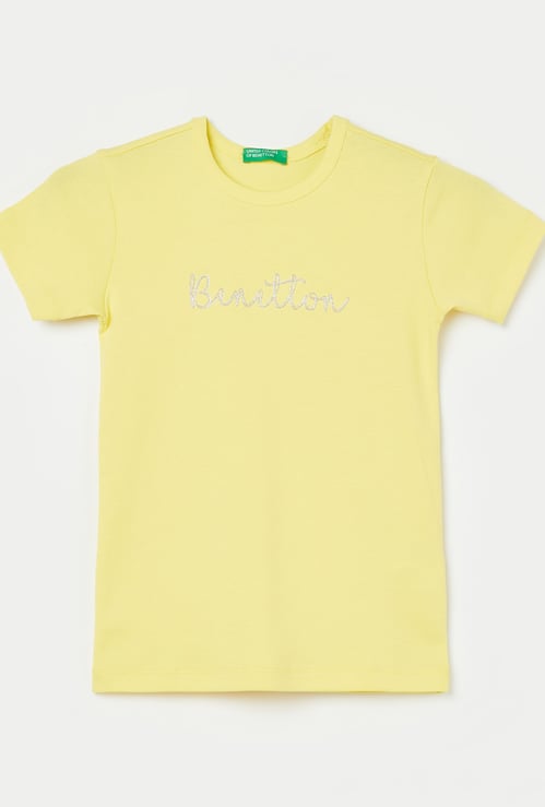 UNITED COLORS OF BENETTON Girls Glitter T-shirt