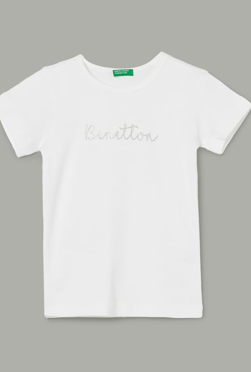 UNITED COLORS OF BENETTON Girls Glitter T-shirt