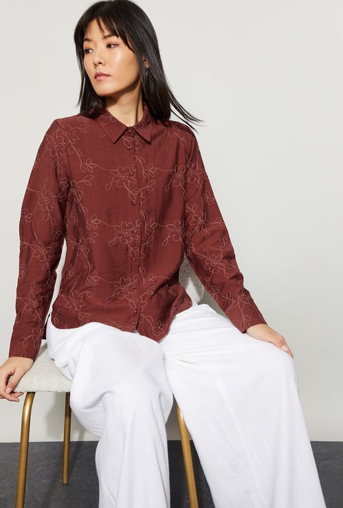 CODE Floral Print Shirt
