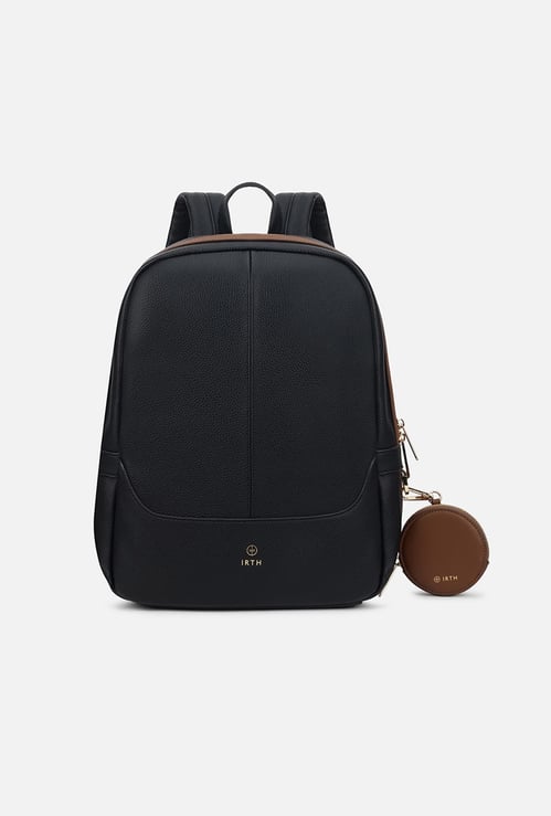 IRTH Contrast Lined Laptop Backpack with Pouch