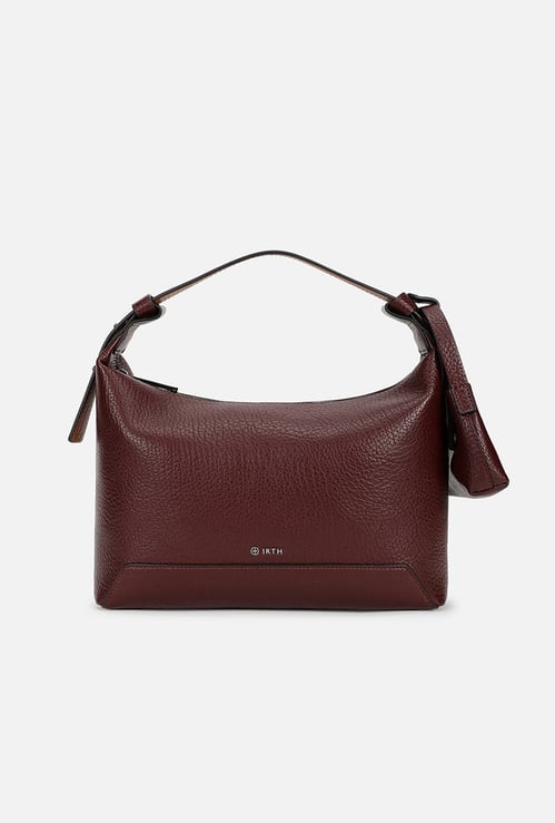 IRTH Textured Shoulder Bag with Pouch