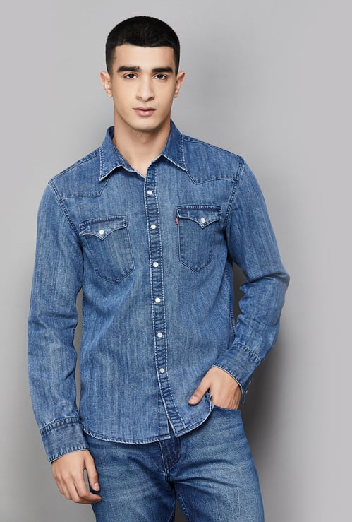 LEVI'S Solid Regular Fit Denim Shirt