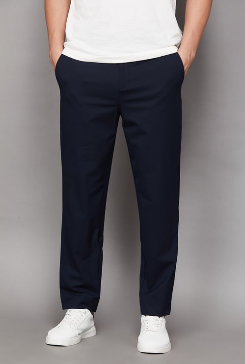 CELIO Solid Regular Fit Trousers
