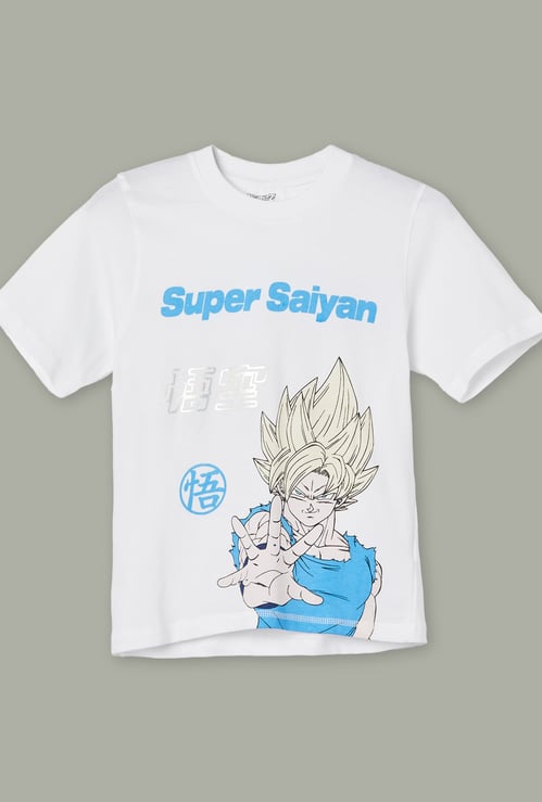 KIDSVILLE Boys Dragon Ball Z Graphic Print T-shirt