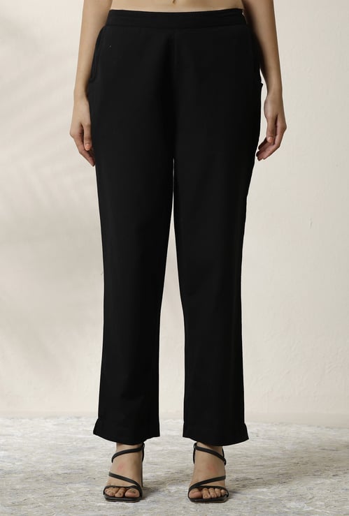 LIBAS Solid Straight Pants