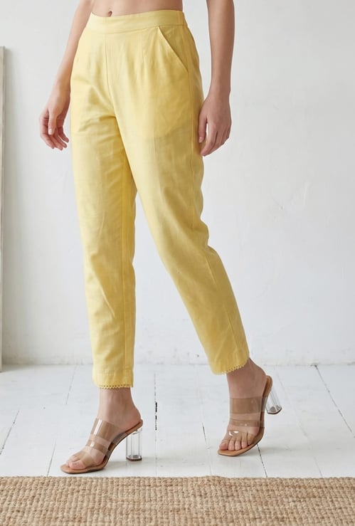 W Solid Straight Pants