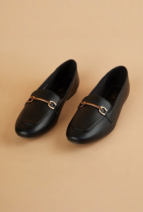 CODE Metal Accent Loafers