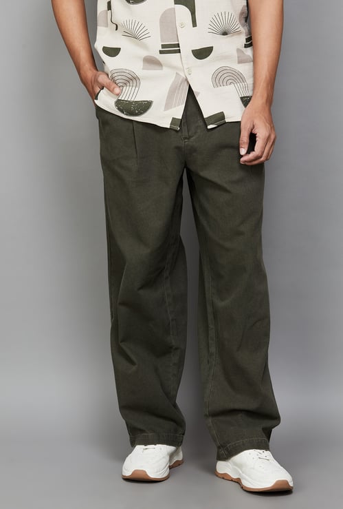 JACK & JONES Pleated Regular Fit Trousers