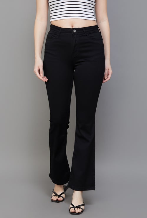 KRAUS Solid Flared Jeans
