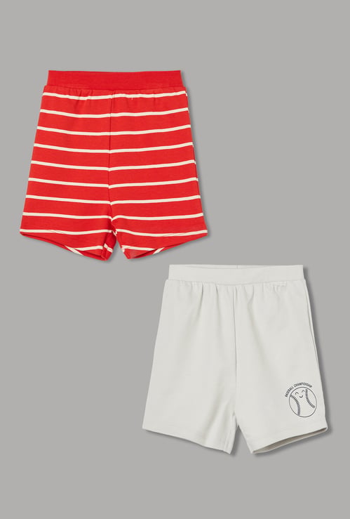 FS MINI KLUB Boys Striped Regular Shorts