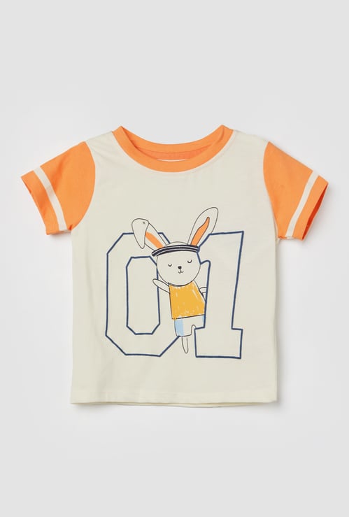 FS MINI KLUB Boys Bunny Graphic Print T-shirt