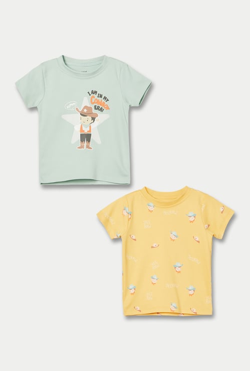 FS MINI KLUB Boys Cowboy Print T-shirt - Pack of 2