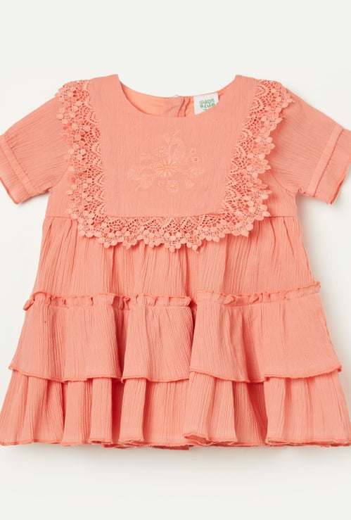 FS MINI KLUB Embroidered Lace Tiered Dress