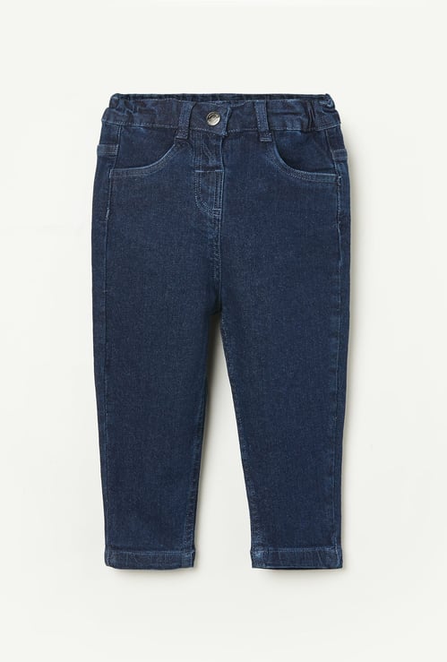 FS MINI KLUB Girls Embroidered Comfort Jeans