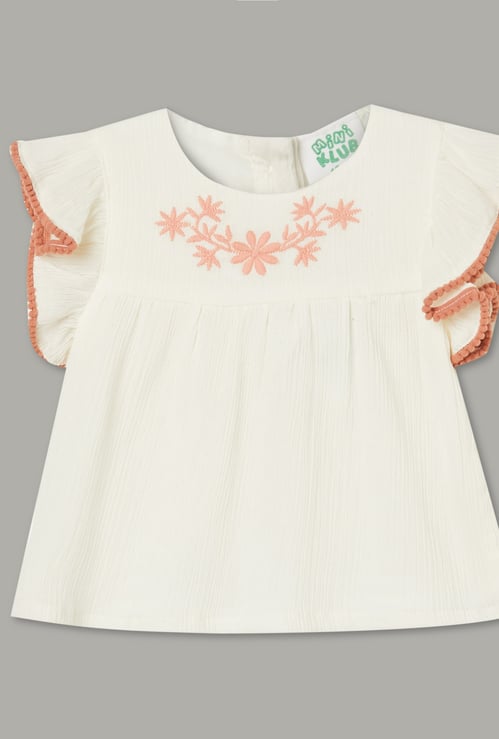 FS MINI KLUB Girls Embroidered Top