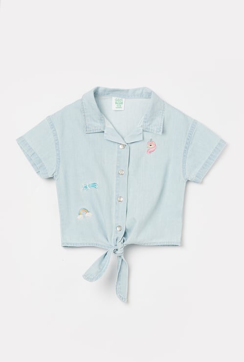 FS MINI KLUB Girls Unicorn Embroidered Top