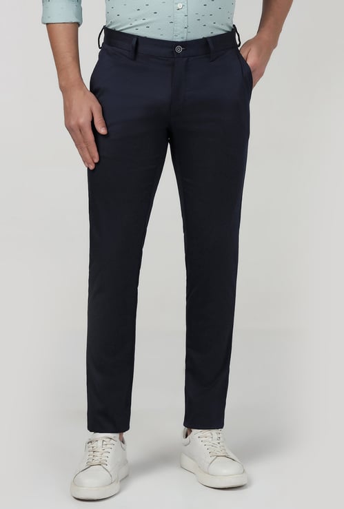 BLACKBERRYS CASUAL Solid Super Slim Trousers