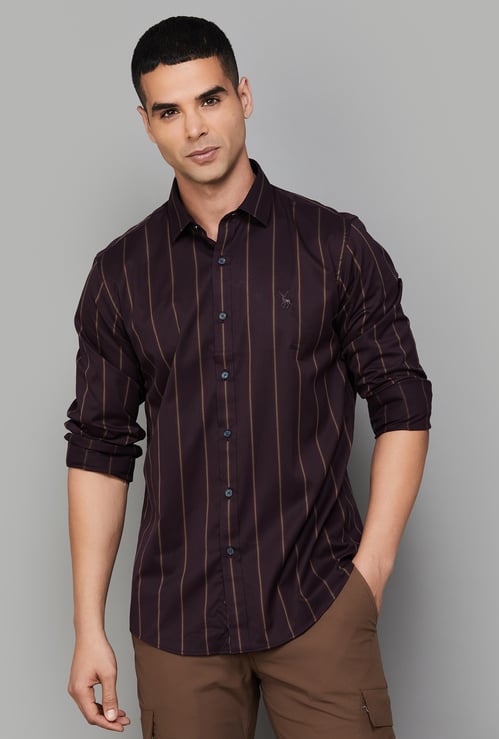 ALLEN SOLLY Striped Slim Fit Shirt